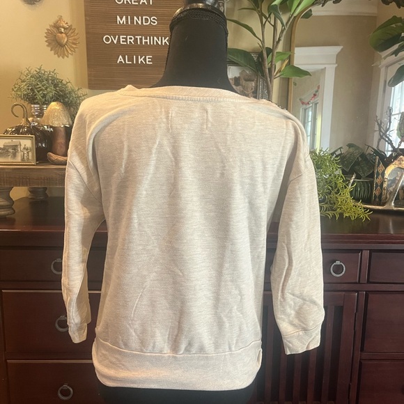 Anthropologie Saturday Sunday Floral Embroidered Sweatshirt Sz XS petite - Picture 3 of 4